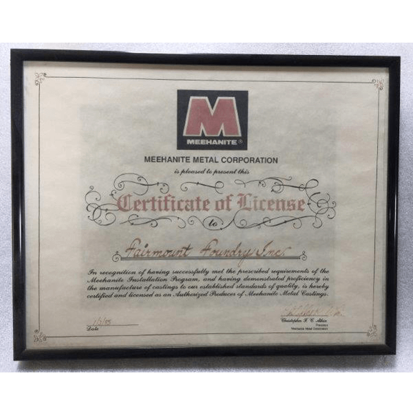 certificate of license